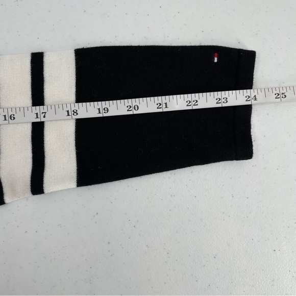 Tommy Hilfiger Wide Striped 100% Cotton Long Sleeve Boat Neck Pullover Sweater - Picture 9 of 9